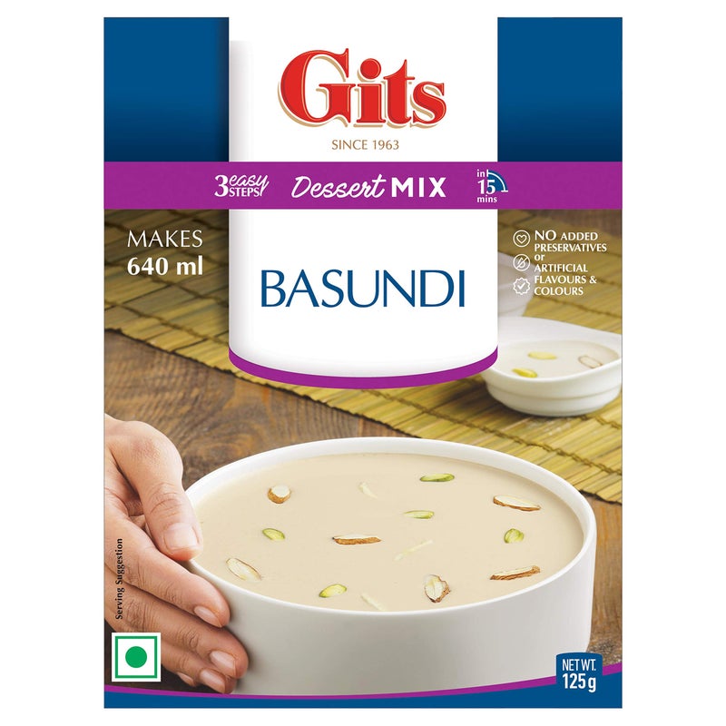 Gits Instant Basundi Dessert Mix, 375g (Pack of 3 X 125g Each) - Image 3